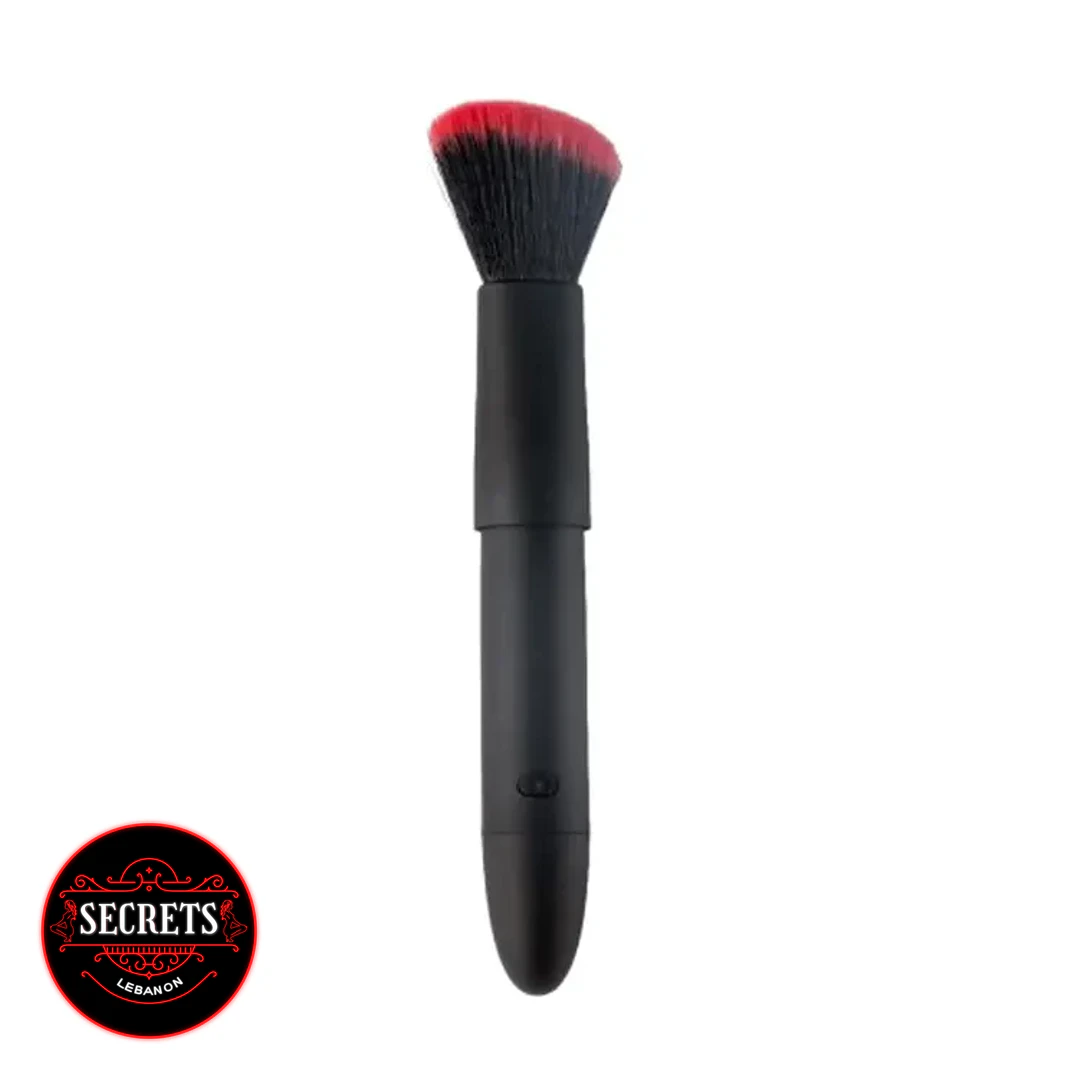 StealthBrush 10 Mode Vibrator with black handle and red-tipped brush head