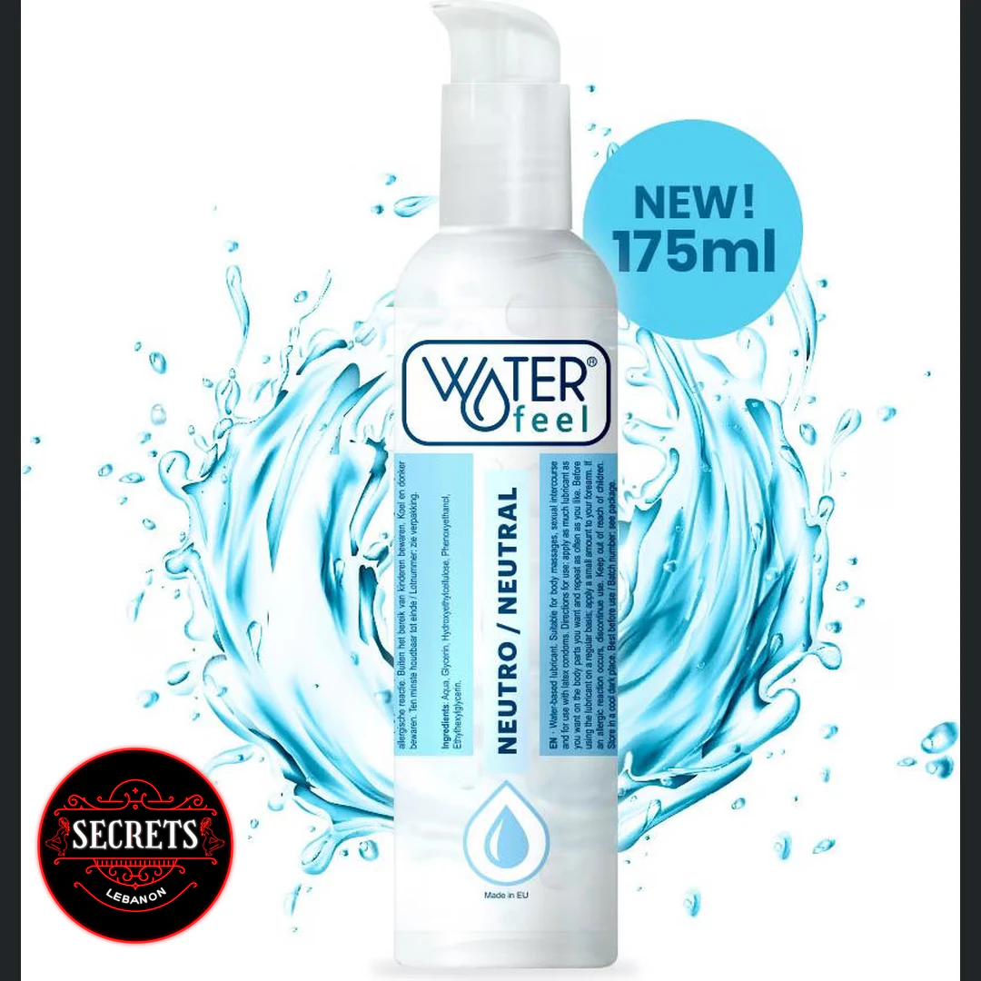 Waterfeel Neutral Water Based Lubricant 175ml white pump bottle front view